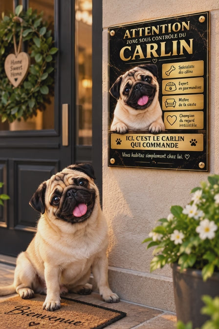 Plaque d’entrée Carlin « Le Classique » en Plexiglas Premium – 20 × 30 cm